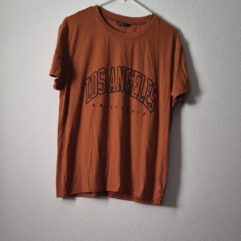 SHEIN Rust Los Angeles Tee